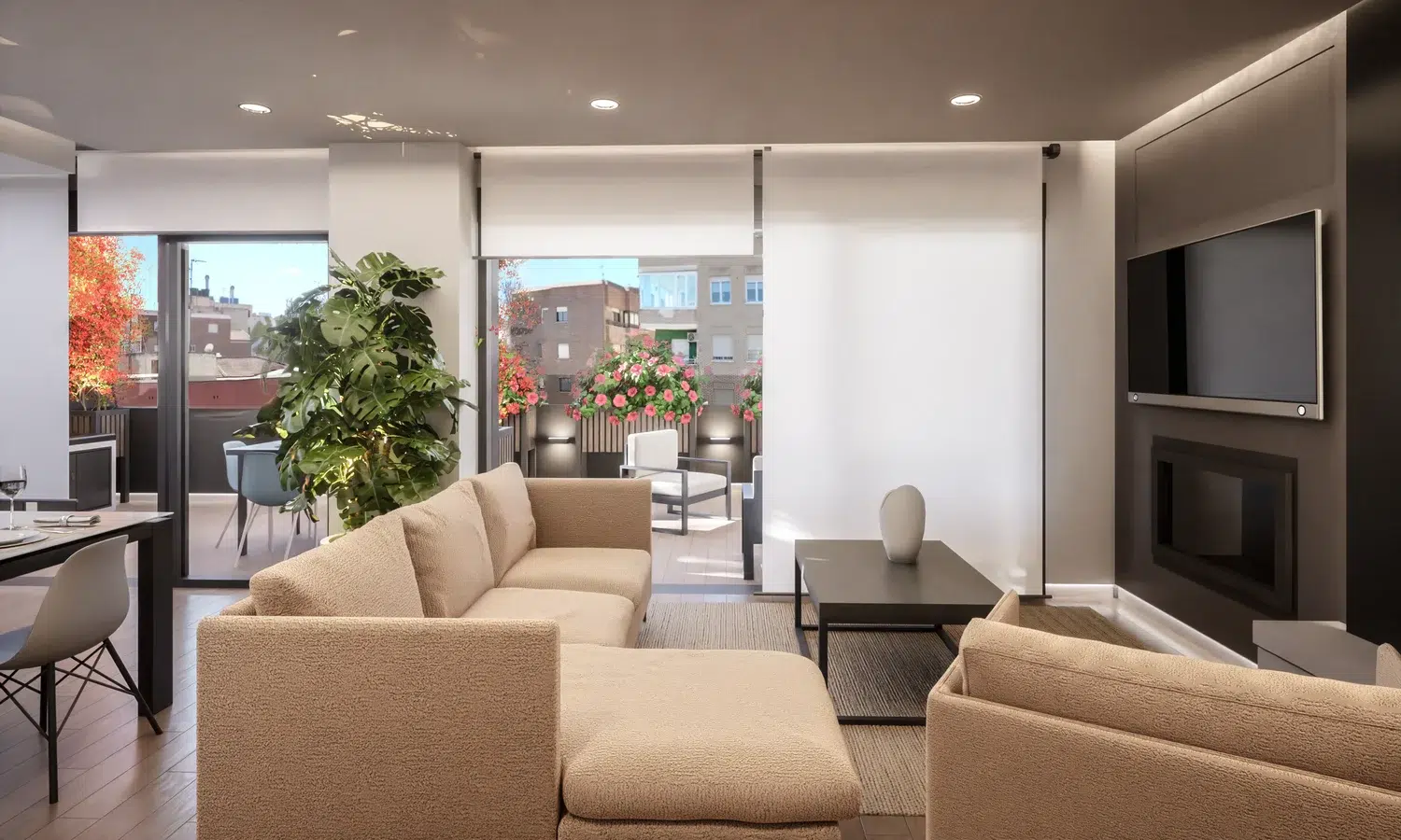 Living Spaces in Spain often include direct access to terraces, enhancing indoor-outdoor living. In contrast, Northern European homes tend to have more enclosed interiors.