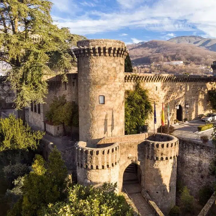 Historic homes restoration in Spain: medieval castle restored as Parador de Olite. 