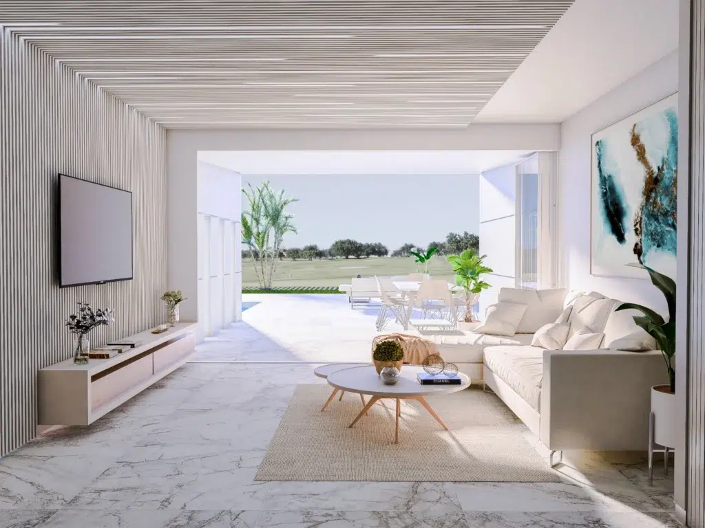 Open living area of luxury new housing in Murcia