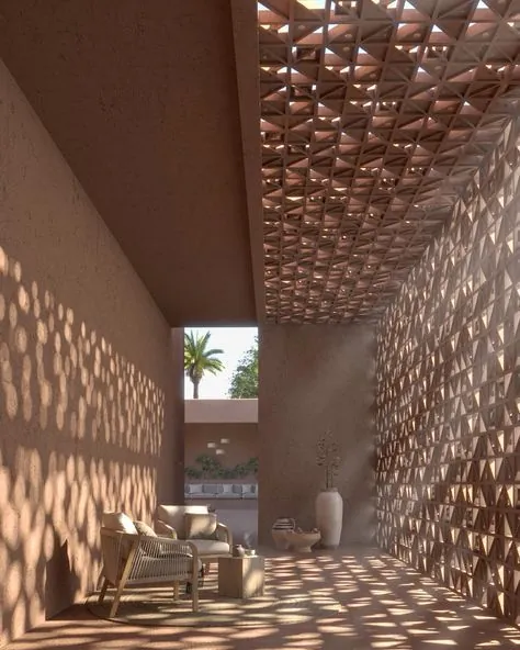 Triangular lattice for dual seasonal design and solar control