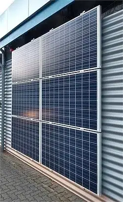 Ventilated photovoltaic façade with BIPV modules — integration of renewable systems